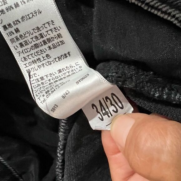 Topshop Mom Jeans Washed Black High Rise Straight Relaxed Denim Jeans Sz 34X30 - Picture 11 of 12